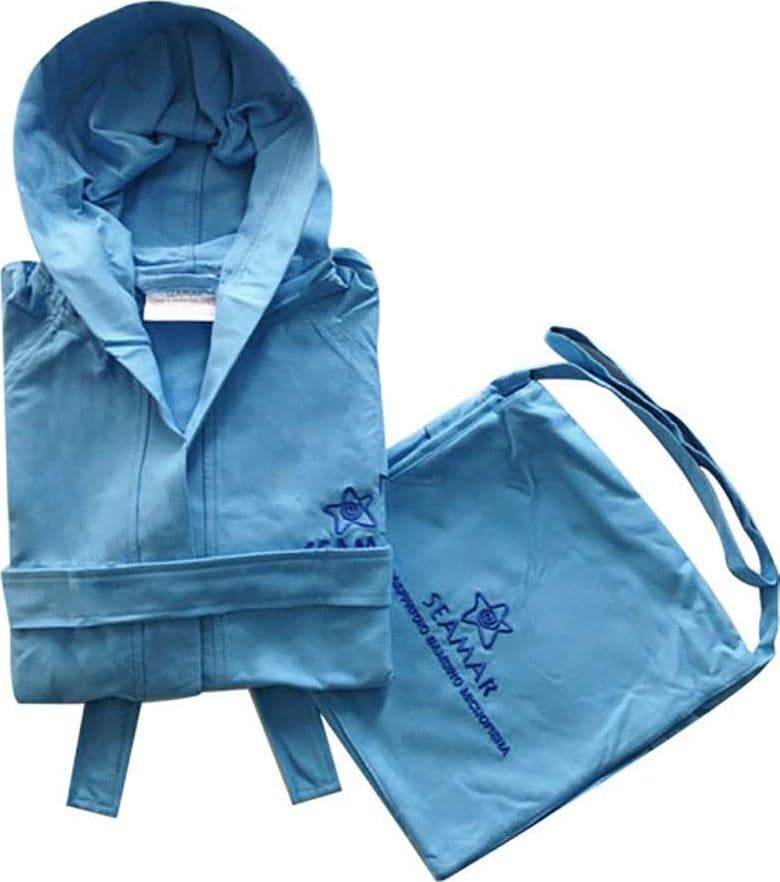 Bimbi Accappatoio in Microfibra Vari Colori e Misure – Azzurro – giacca