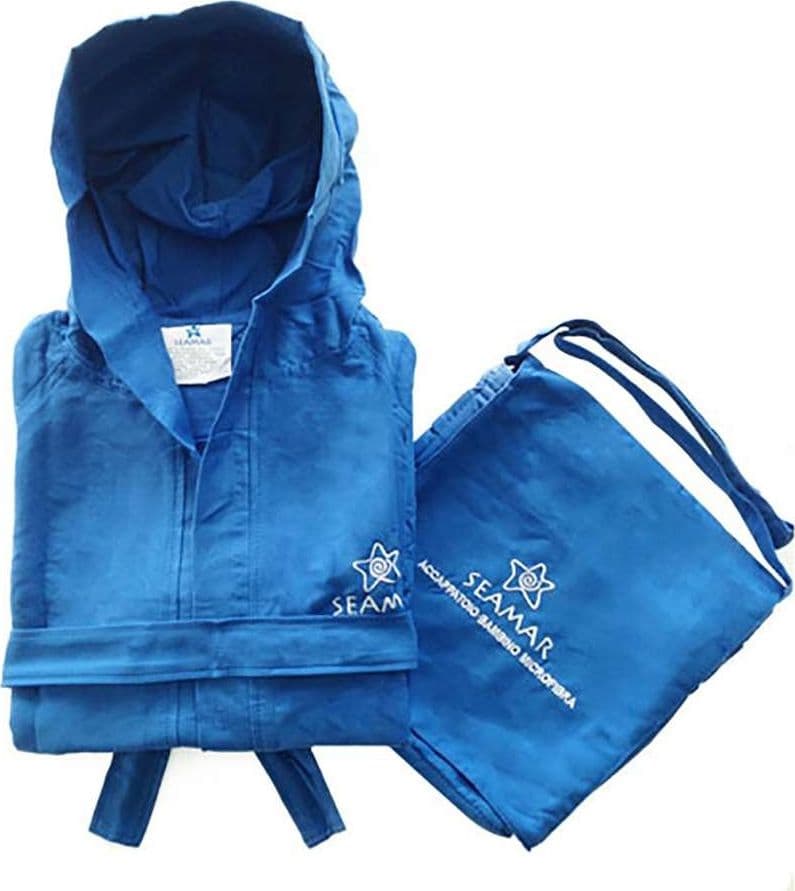 Bimbi Accappatoio in Microfibra Vari Colori e Misure – 8/10 Anni, Blu Royal – giacca