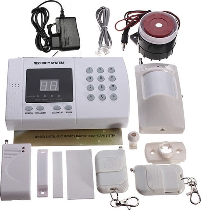 KIT ALLARME ANTIFURTO CASA UFFICIO CENTRALINA WIRELESS DIGITALE DISPLAY TELEFONO - 2