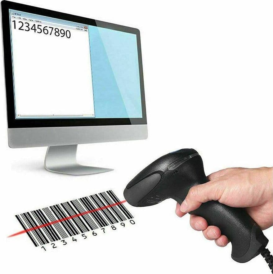 LETTORE CODICE A BARRE BARCODE SCANNER CON CAVO USB PISTOLA LASER Q-A202 - 3
