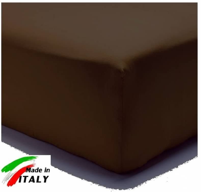 Lenzuolo di sotto Letto Singolo 1 Piazza Cotone con Angoli ED Elastico Tinta Unita Vari Colori - 30