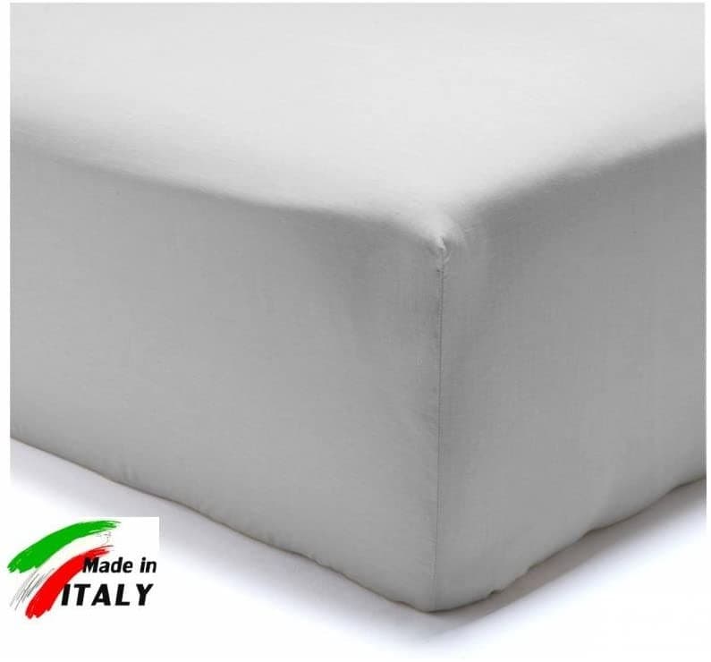Lenzuolo di sotto Letto Singolo 1 Piazza Cotone con Angoli ED Elastico Tinta Unita Vari Colori - 22