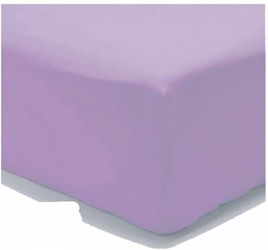 Lenzuolo di sotto Letto Singolo 1 Piazza Cotone con Angoli ED Elastico Tinta Unita Vari Colori - 23