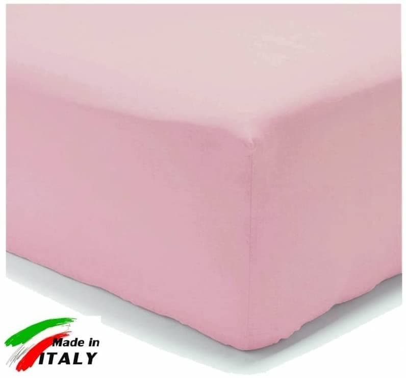 Lenzuolo di sotto Letto Singolo 1 Piazza Cotone con Angoli ED Elastico Tinta Unita Vari Colori - 26