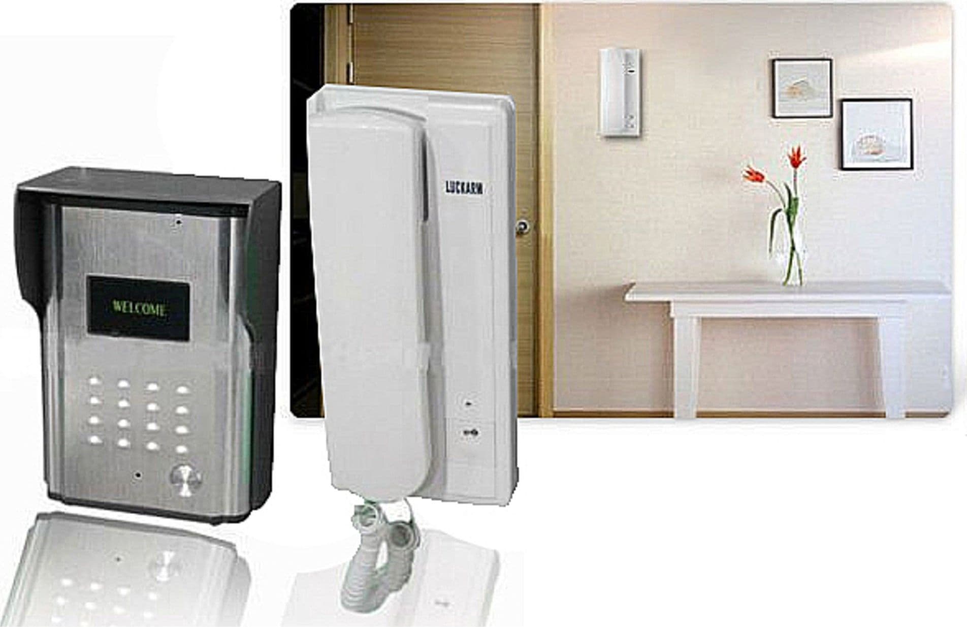 CITOFONO PER ESTERNO ESTERNI A 2 FILi PULSANTE APERTURA CANCELLO LUCKARM 3208A - 3