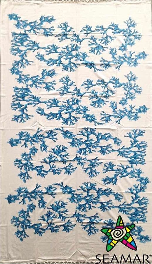 COPRITUTTO TELO ARREDO COTONE MISURA 140x230 FANTASIA CORALLO - 6