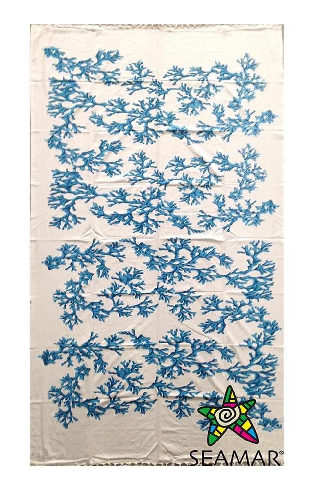 COPRITUTTO TELO ARREDO COTONE MISURA 140x230 FANTASIA CORALLO - 6