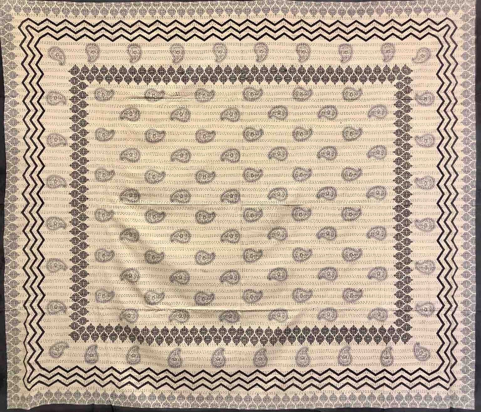 COPRITUTTO Telo ARREDO Cotone Misura 210x230 Fantasia Foglioline Vari Colori - 5