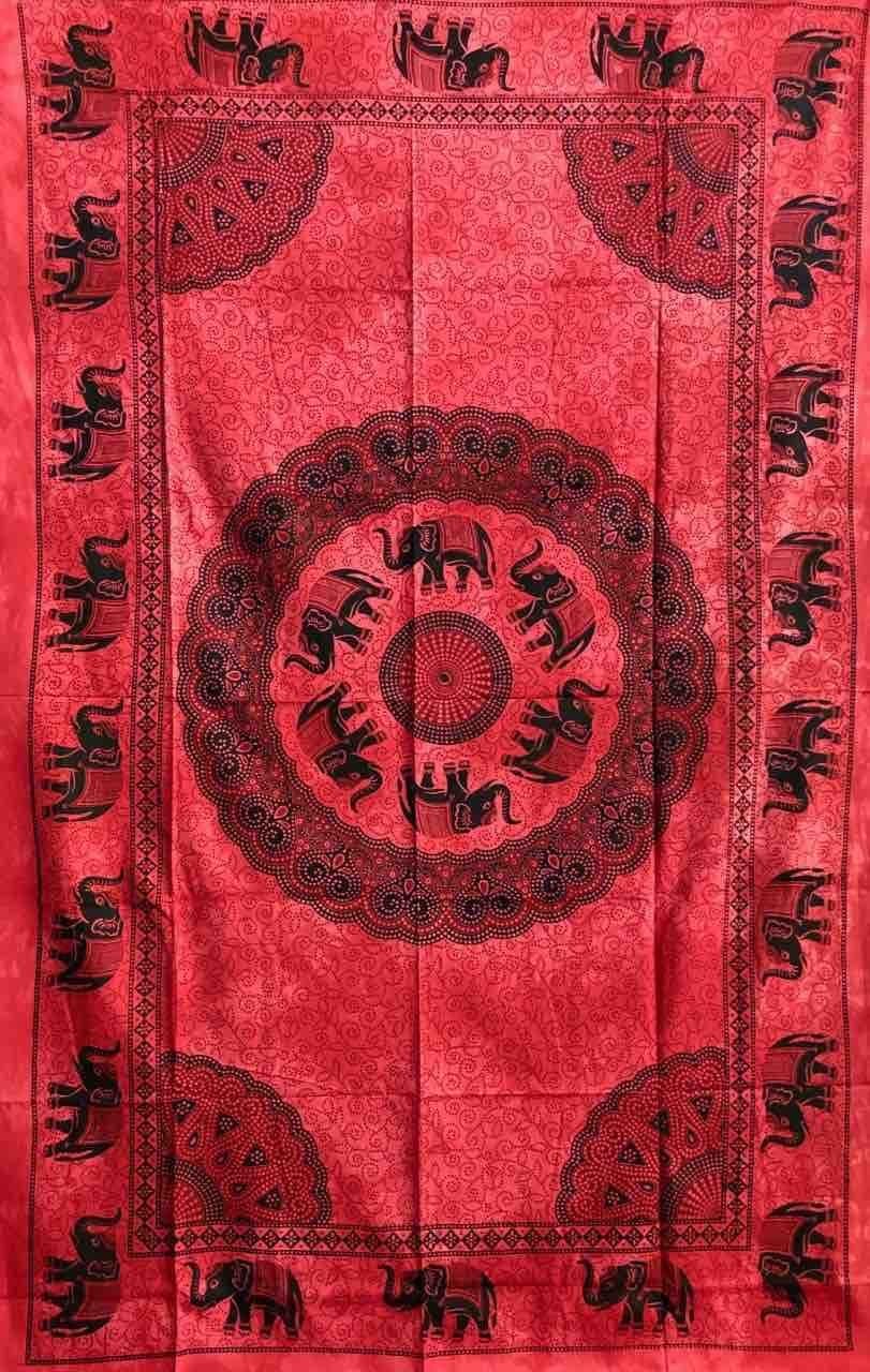 COPRITUTTO TELO ARREDO COTONE MISURA 140x220 FANTASIA ELEFANTE VARI COLORI - 13