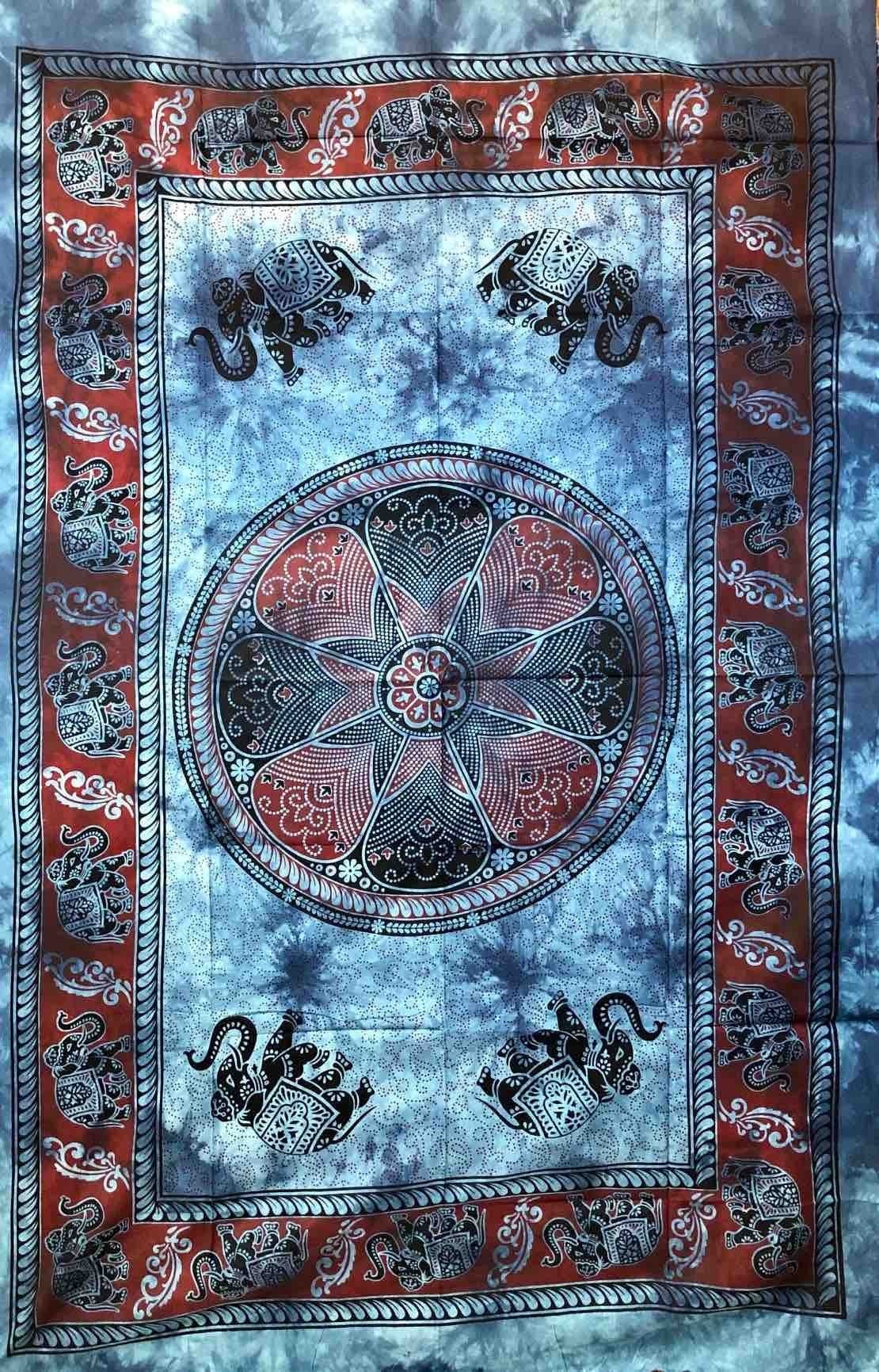 COPRITUTTO TELO ARREDO COTONE MISURA 140x220 FANTASIA ELEFANTE VARI COLORI - 9