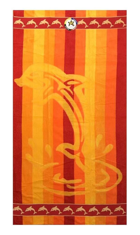 SEAMAR - TELO MARE IN SPUGNA DI COTONE 90x165 DELFINO VARI COLORI - 5