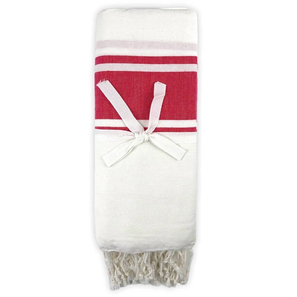 Seamar - TELO FOUTA MISURA MATRIMONIALE COTONE 150X185 RIFINITO CON FRANGE - 7