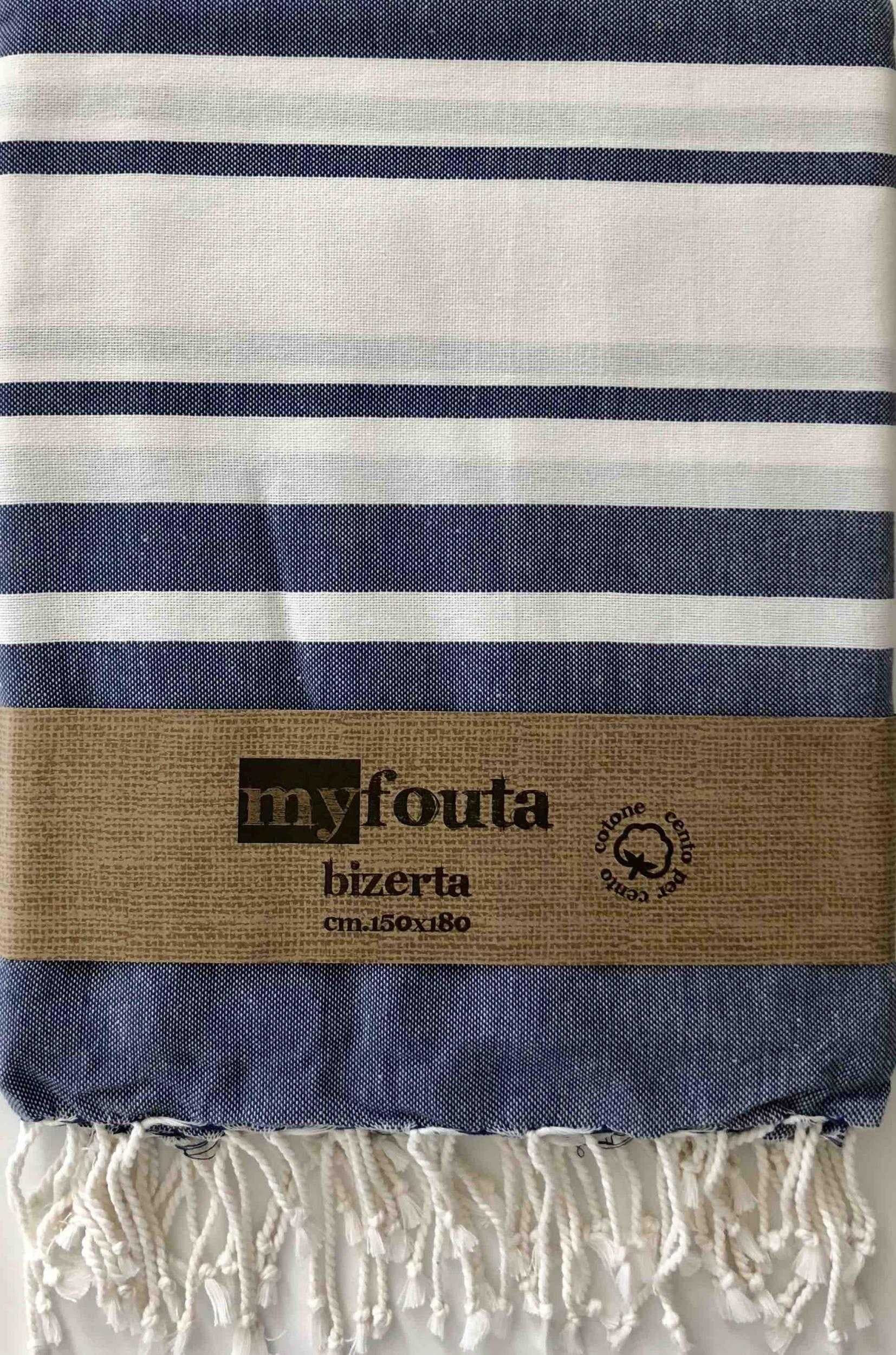 Seamar - TELO FOUTA MISURA MATRIMONIALE COTONE 150X185 RIFINITO CON FRANGE - 8