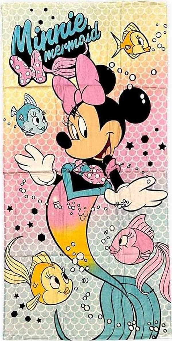 Asciugamani Telo Mare Bagno Personaggi Disney 70x140 Cotone - 4