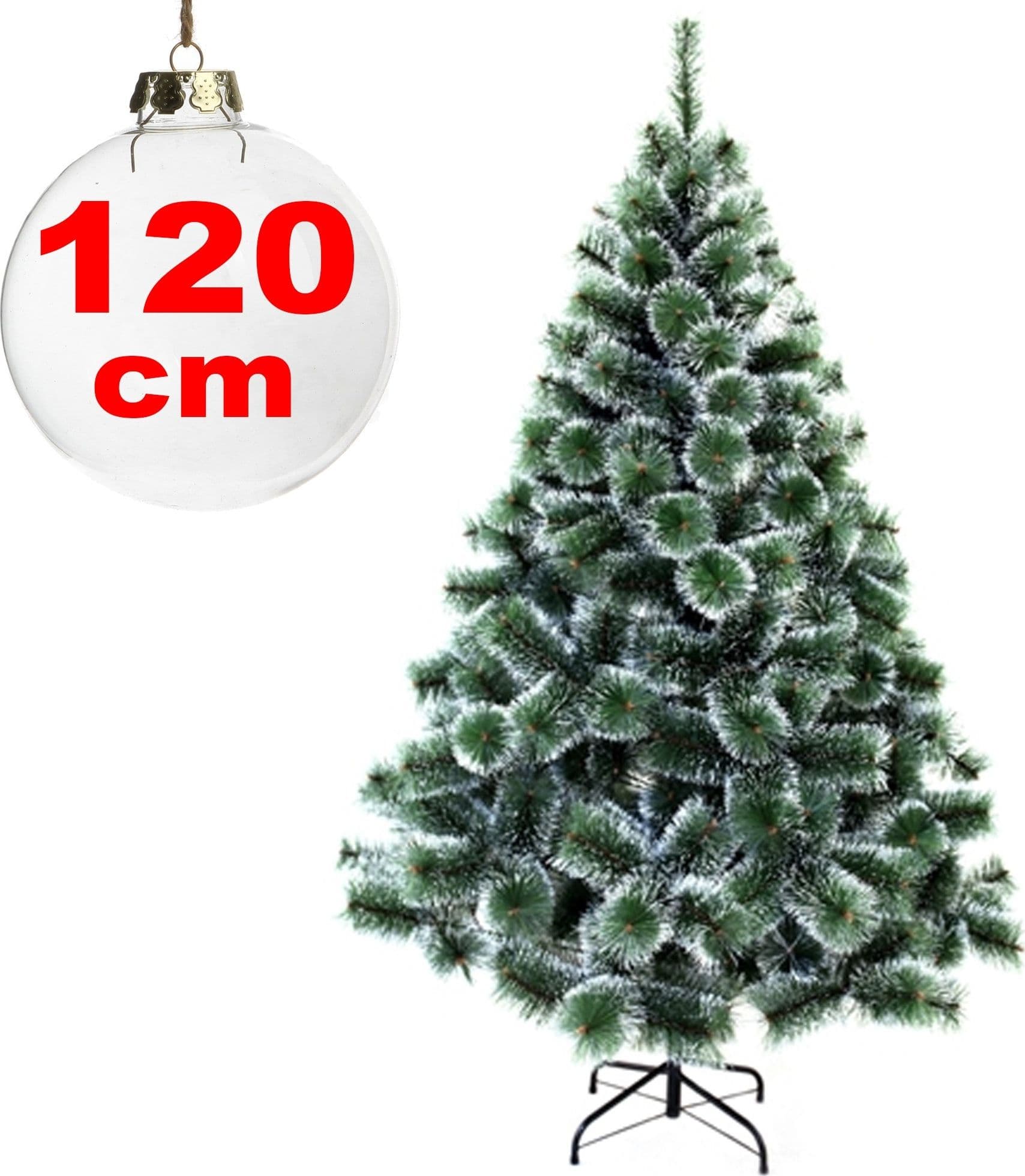 ALBERO DI NATALE SINTETICO 120 CM INNEVATO DECORAZIONE PER CASA SCUOLA UFFICIO - 2