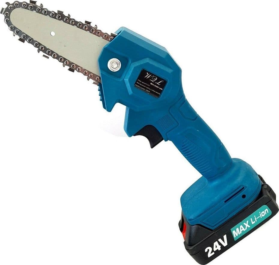MINI ELETTROSEGA A DOPPIA BATTERIA 24V MOTOSEGA ELETTRICA TAGLIARAMI + VALIGIA - 2