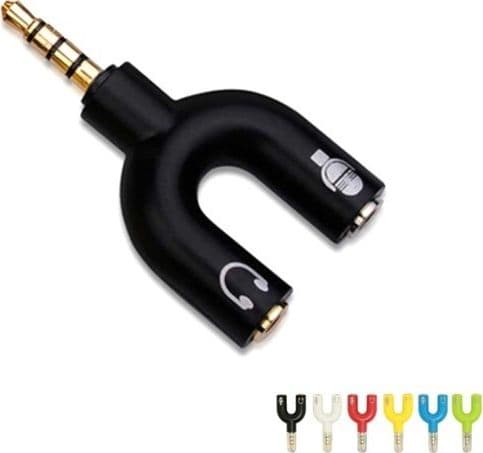 SDOPPIATORE MICROFONO CUFFIA HEADPHONE SPLITTER JACK 3.5 MM SMATPHONE PC - 2