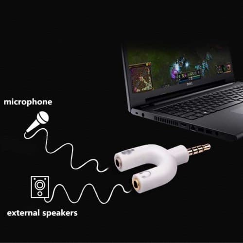 SDOPPIATORE MICROFONO CUFFIA HEADPHONE SPLITTER JACK 3.5 MM SMATPHONE PC - 4