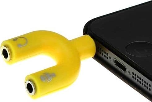 SDOPPIATORE MICROFONO CUFFIA HEADPHONE SPLITTER JACK 3.5 MM SMATPHONE PC - 5