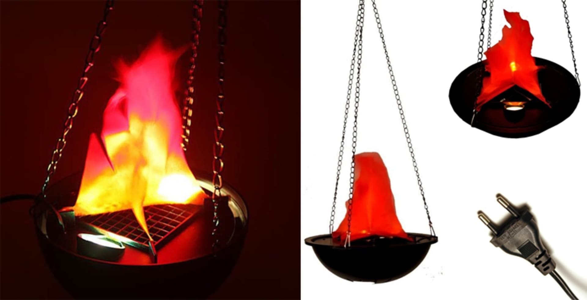 LAMPADA LUCE EFFETTO FUOCO FIAMMA FINTA SCHENOGRAFIA LAMPADE A SOSPENSIONE - 3