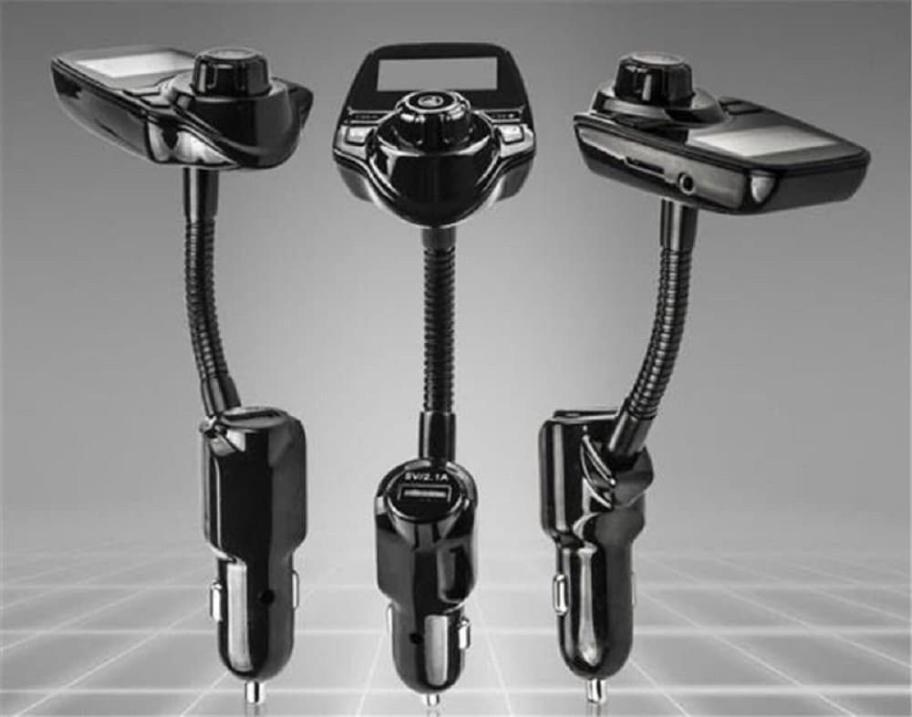TRASMETTITORE FM BLUETOOTH WIRELESS T10 KIT AUTO VIVAVOCE LETTORE MP3 USB - 4