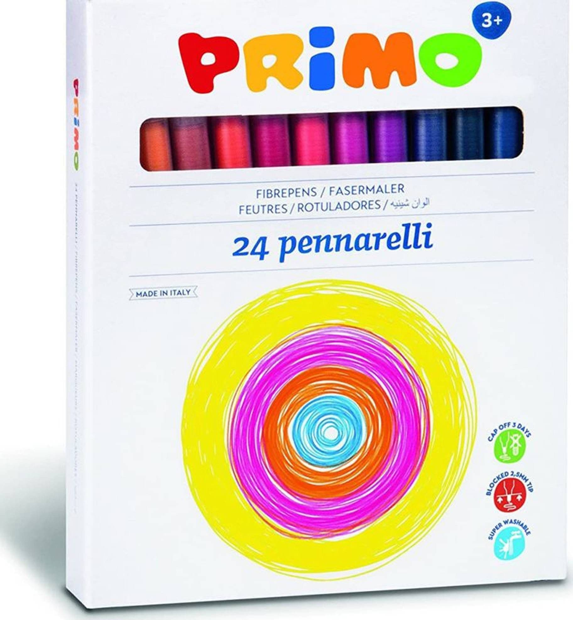CONFEZIONE 24 PENNARELLI COLORATI SCUOLA DISEGNO BAMBINI CON PUNTA SOTTILE FINE - 2