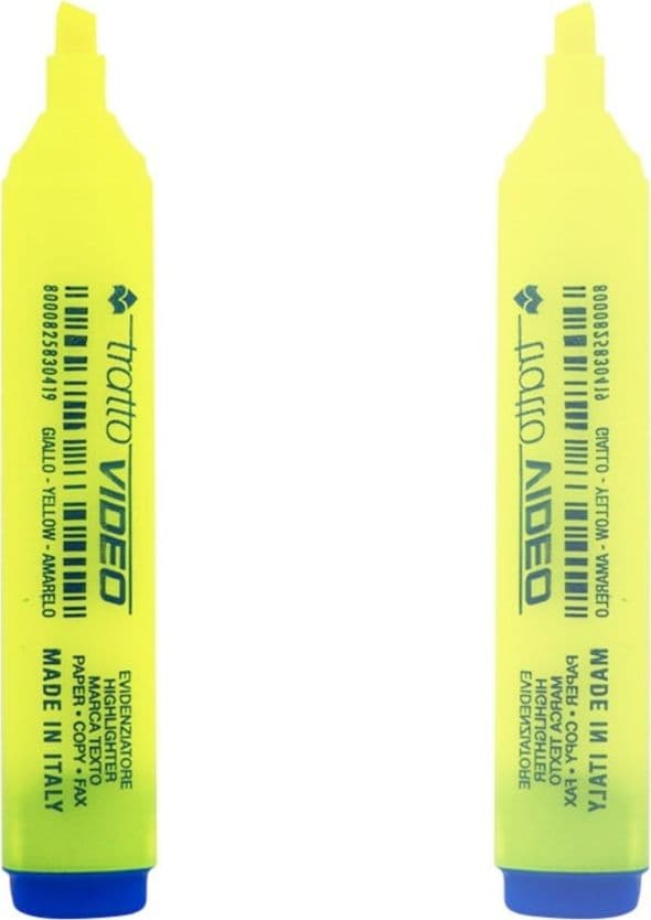 SET 6 PEZZI EVIDENZIATORE GIALLO PENNA PENNE FLUO EVIDENZIATORI SCUOLA UFFICIO