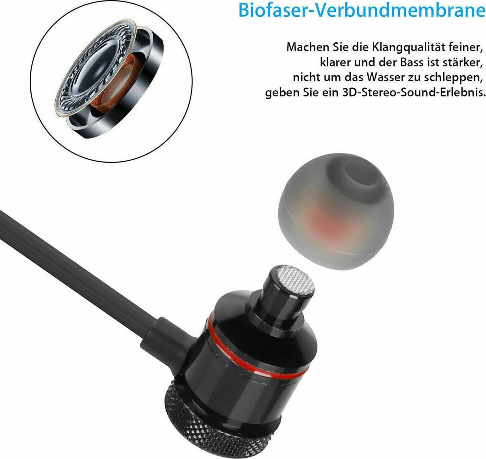 AURICOLARI BLUETOOTH MAGNETICI CUFFIE SPORTIVE WIRELESS STEREO XT-6 FITNESS - 3