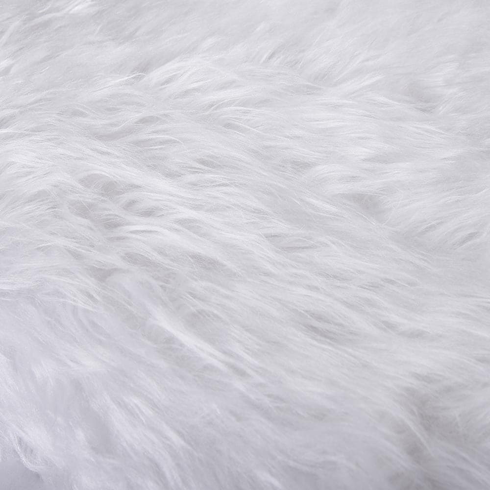 TAPPETO GONNA COPERTURA BASE ALBERO DI NATALE 120 CM PELUCHE BIANCO EFFETTO NEVE - 5