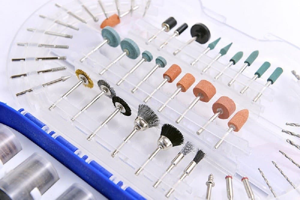 KIT 276 ACCESSORI MINI TRAPANO DREMEL PUNTE PER LUCIDARE LEVIGARE IN VALIGETTA - 7