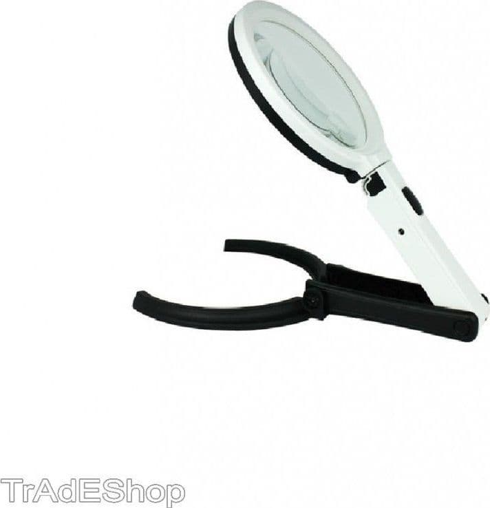LENTE DI INGRANDIMENTO DA TAVOLO LAMPADA CON 10 LED PORTATILE 120 MM A 28MM - 3