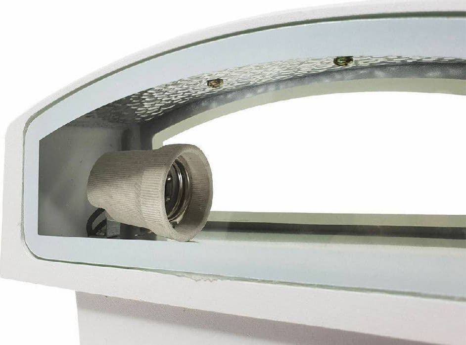 APPLIQUE ESTERNO 2 VIE E27 MAX 60 LAMPADA FARETTO DA PARETE LUCE PLAFONIERA 910 - 8