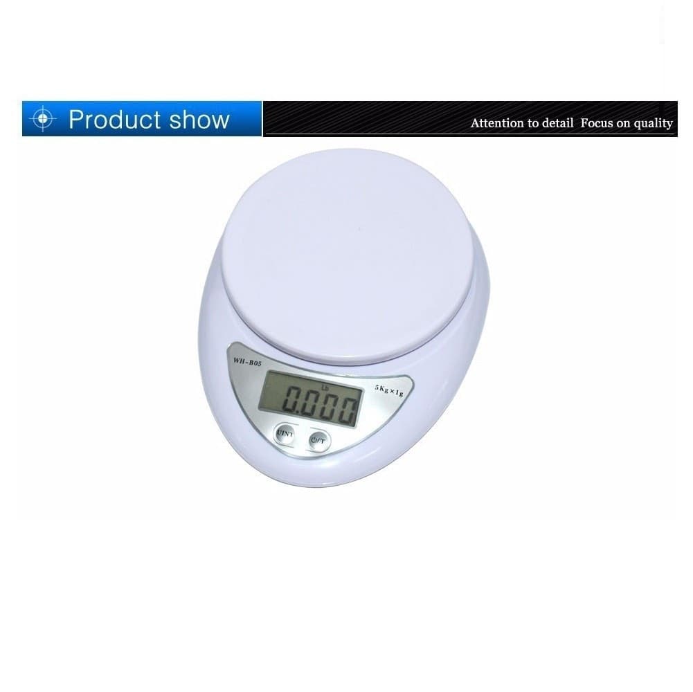 BILANCIA DA CUCINA DIGITALE PRECISIONE DA 1GR A 5KG CON TASTO TARA DISPLAY LCD - 6