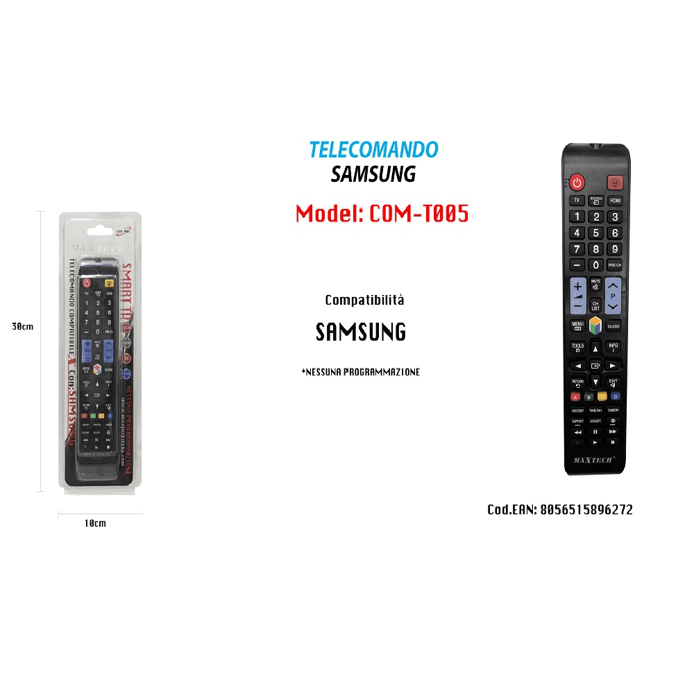 TELECOMANDO COMPATIBILE PER TV SAMSUNG TELEVISORI PROGRAMMATO MAXTECH COM-T005 - 2