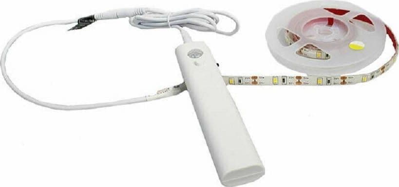 STRISCIA LED CON SENSORE DI MOVIMENTO 1 METRO 4000K 2,4W PER CASSETTI ARMADI - 2