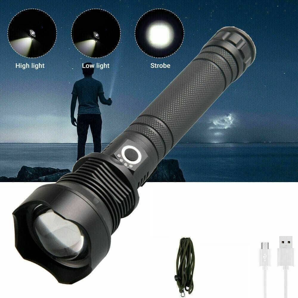 TORCIA TATTICA/MILITARE LED CREE T6 RICARICABILE ZOOM DOPPIA BATTERIA A89-P70 - 4
