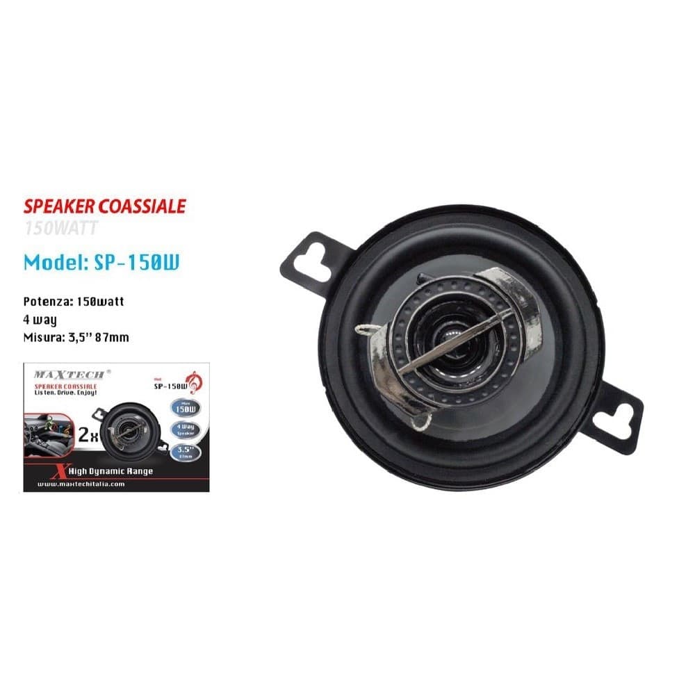 CASSE PER AUTO 150W 4 VIE AUDIO VOLUME SPEAKER COASSIALE MUSICA MAXTECH SP-150W - 2