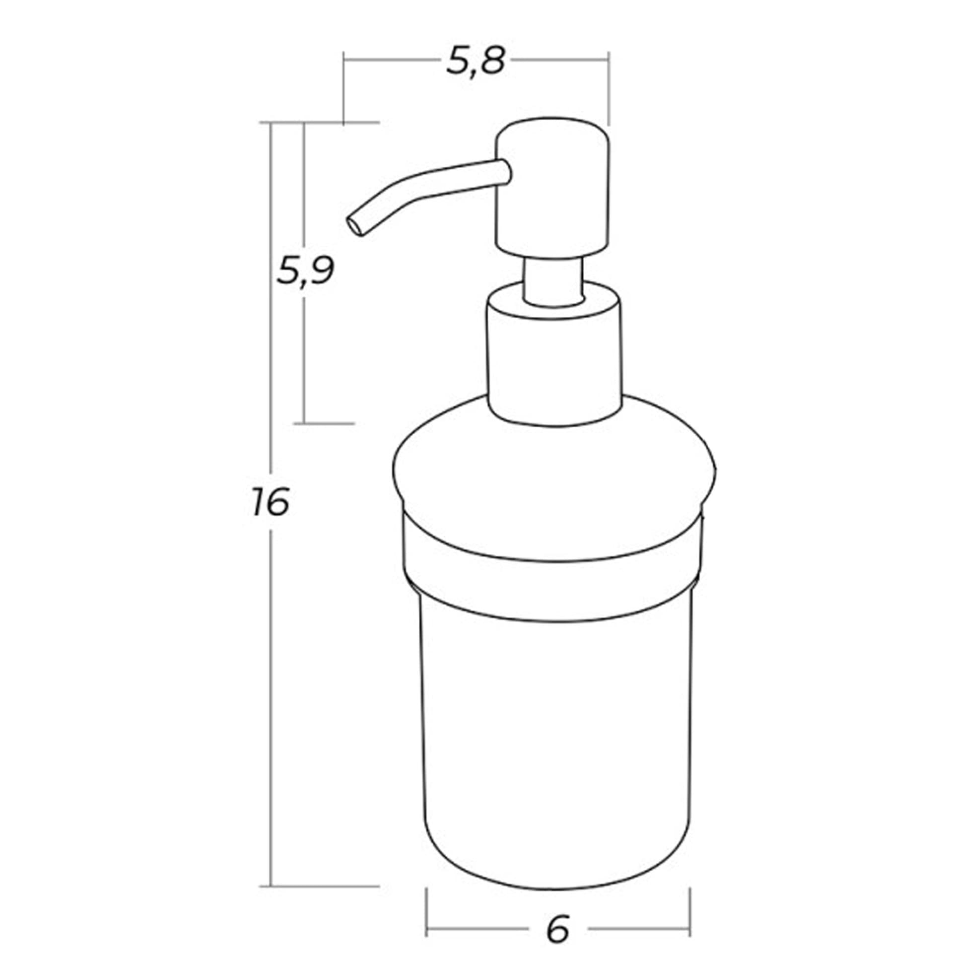 RICAMBIO DISPENSER PORTA SAPONE LIQUIDO IN VETRO SATINATO BAGNO ACCESSORI - 2