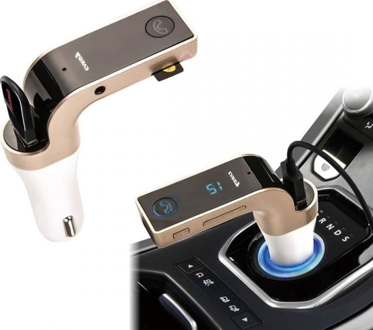 CARICABATTERIE CARG7 AUTO TRASMETTITORE BLUETOOTH USB TF CARD ANDROID IOS TABLET - 4