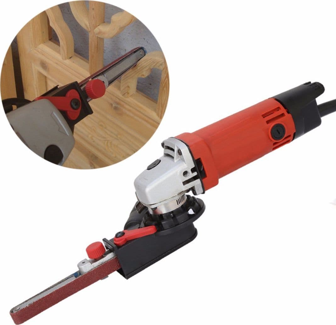 KIT ADATTATO MINI LEVIGATRICE A NASTRO PER SMERIGLIATRICE ELETTRICA ACCESSORI - 3