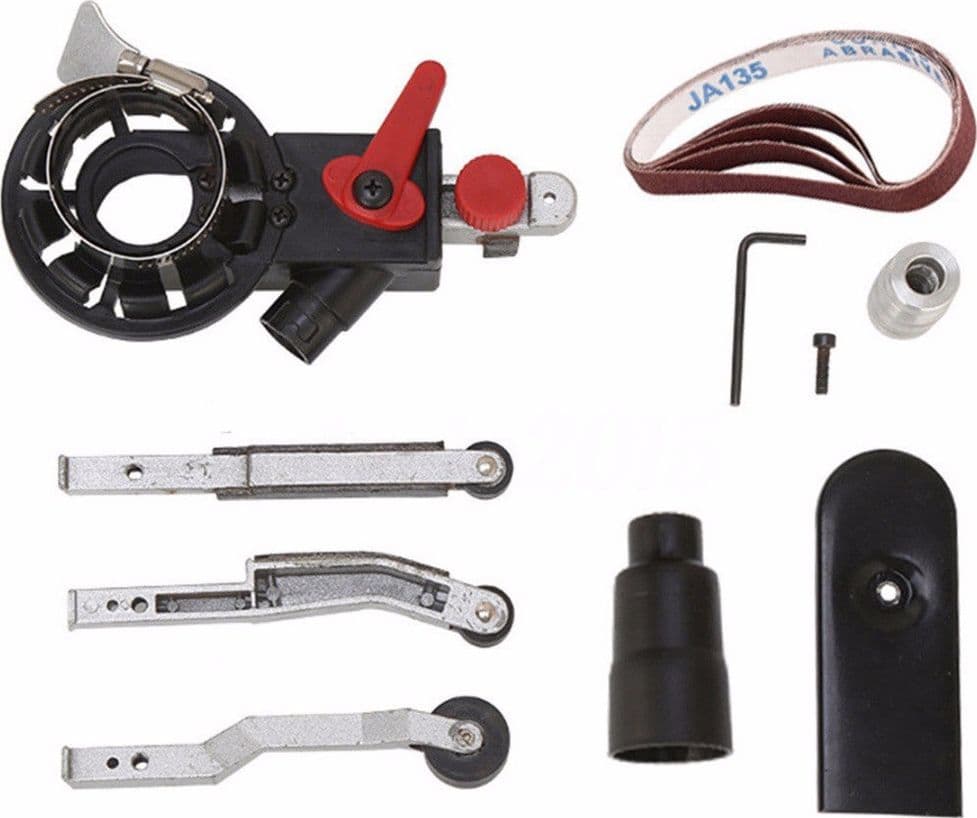 KIT ADATTATO MINI LEVIGATRICE A NASTRO PER SMERIGLIATRICE ELETTRICA ACCESSORI - 4