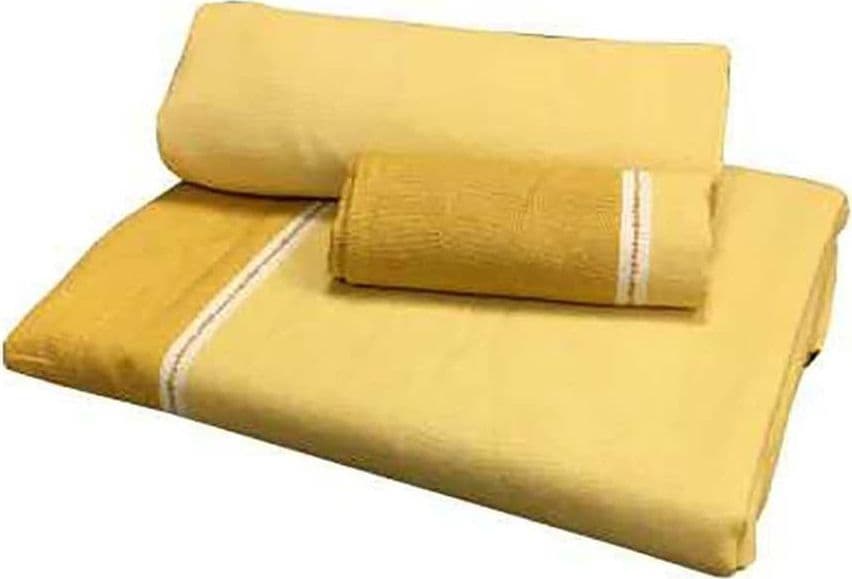 COMPLETO LENZUOLA FLANELLA AMBROSIANA 1 PIAZZA LETTO SINGOLO FANTASIA ROMAN – Oro – tessuto