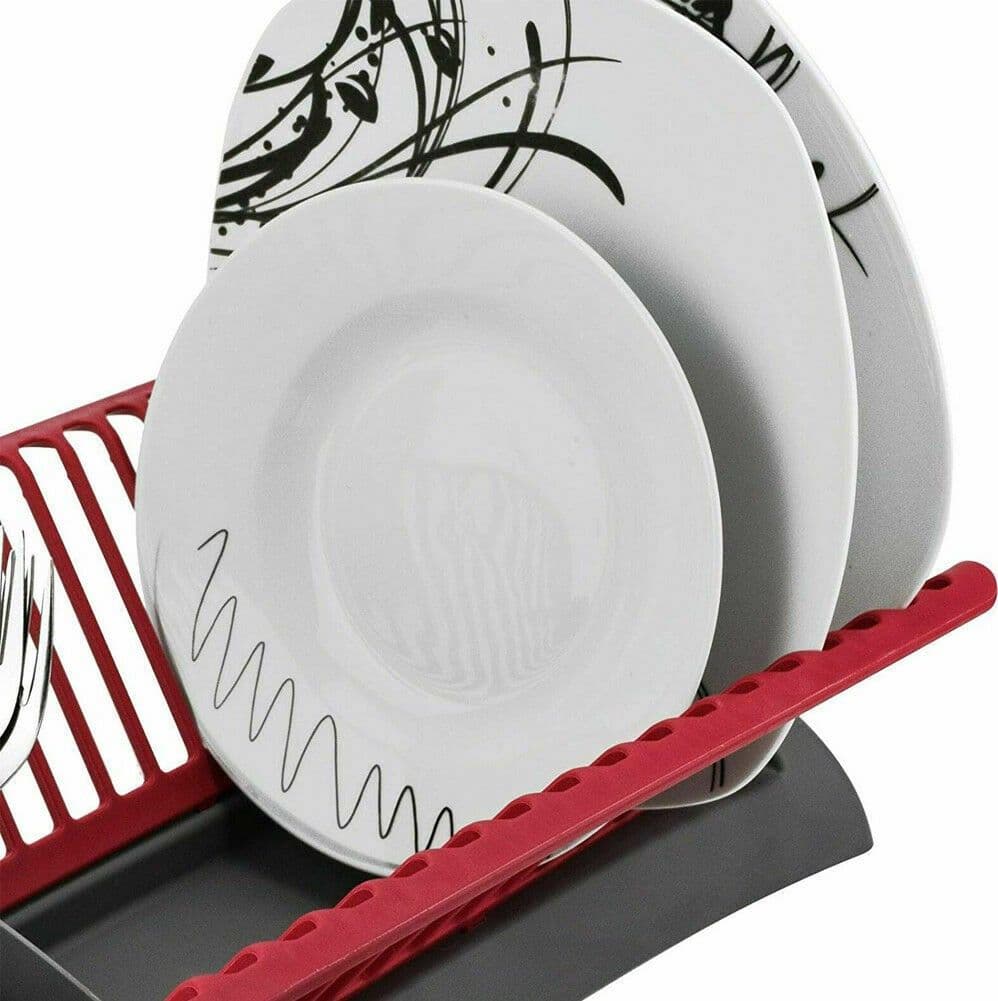 SCOLAPIATTI COLA PIATTI IN PLASTICA CON SCOLA POSATE CUCINA 46 X 26 X 14 CM - 4