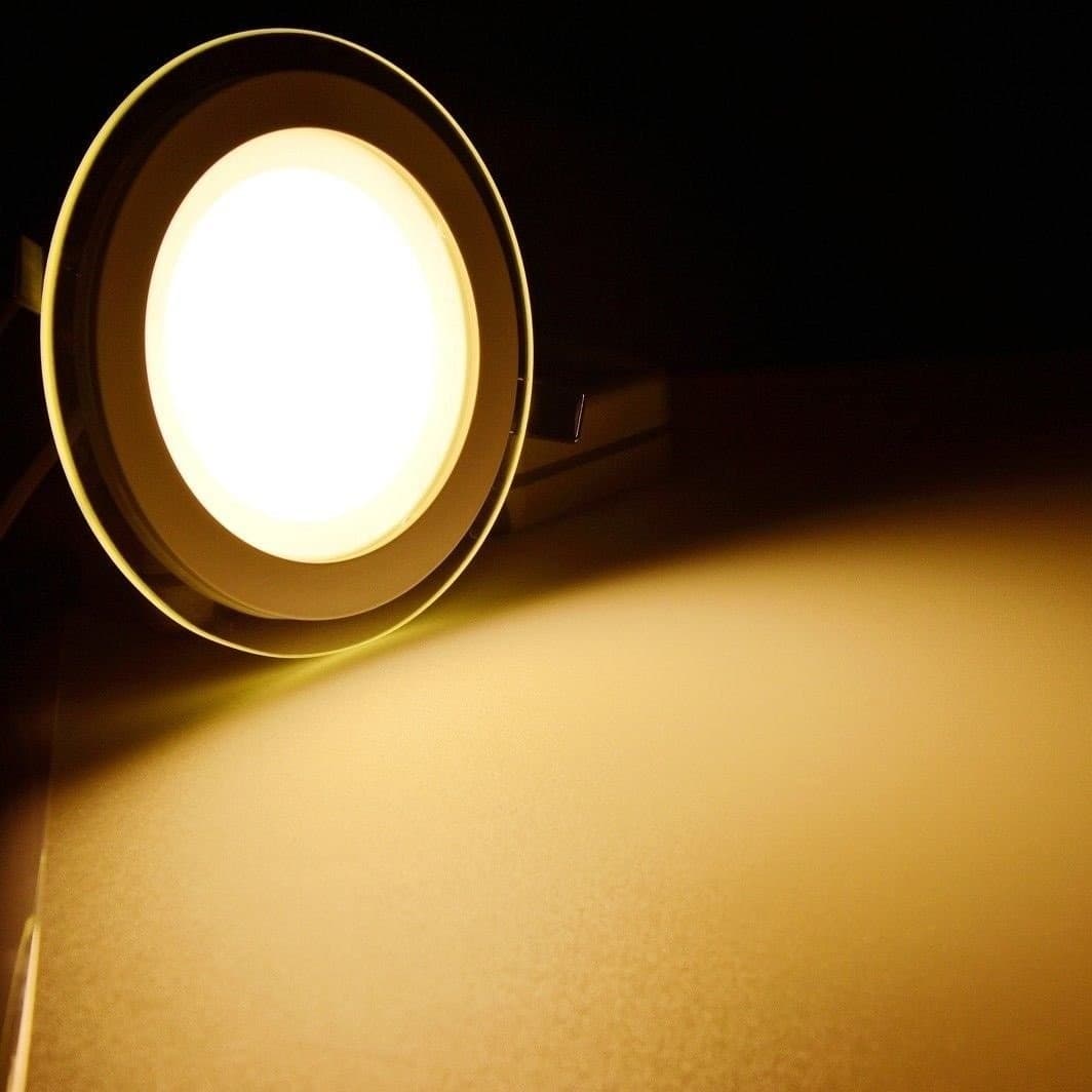 FARETTO LED TONDO DA INCASSO BIANCO IN VETRO TRASPARENTE DA 12W LUCE BIANCO - 3