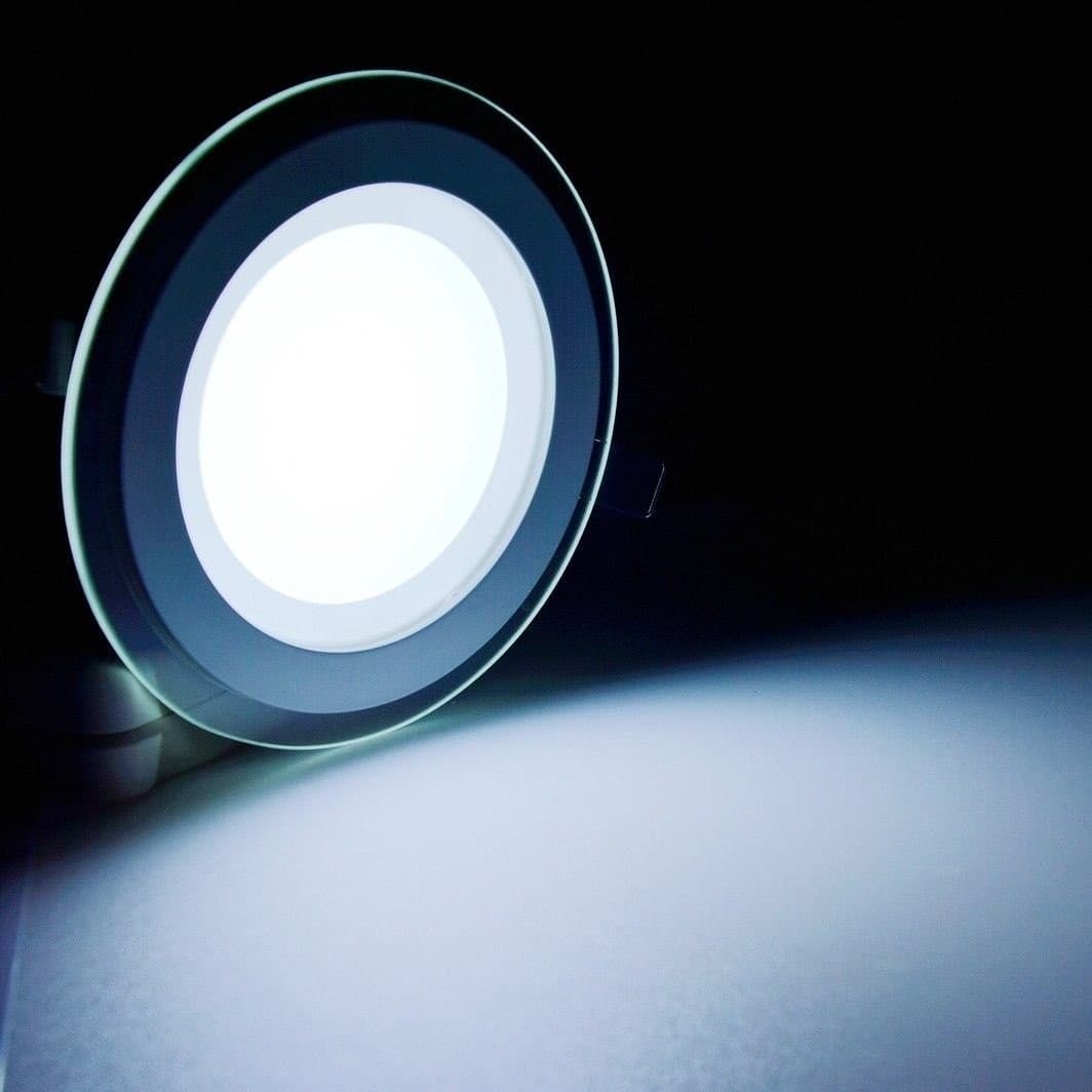 FARETTO LED TONDO DA INCASSO BIANCO IN VETRO TRASPARENTE DA 12W LUCE BIANCO - 4