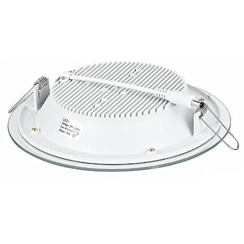 FARETTO LED TONDO DA INCASSO BIANCO IN VETRO TRASPARENTE DA 12W LUCE BIANCO - 7