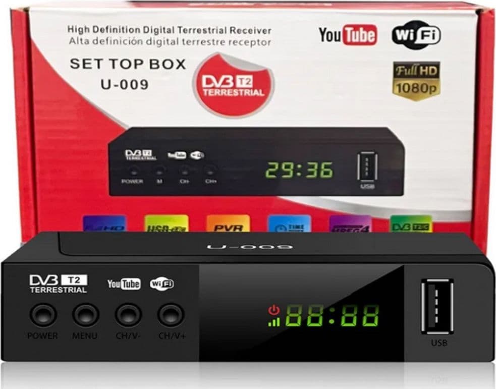 RICEVITORE DIGITALE TERRESTRE DECODER TV SCART MPMAN DVB-T 2012 TELECOMANDO USB - 5