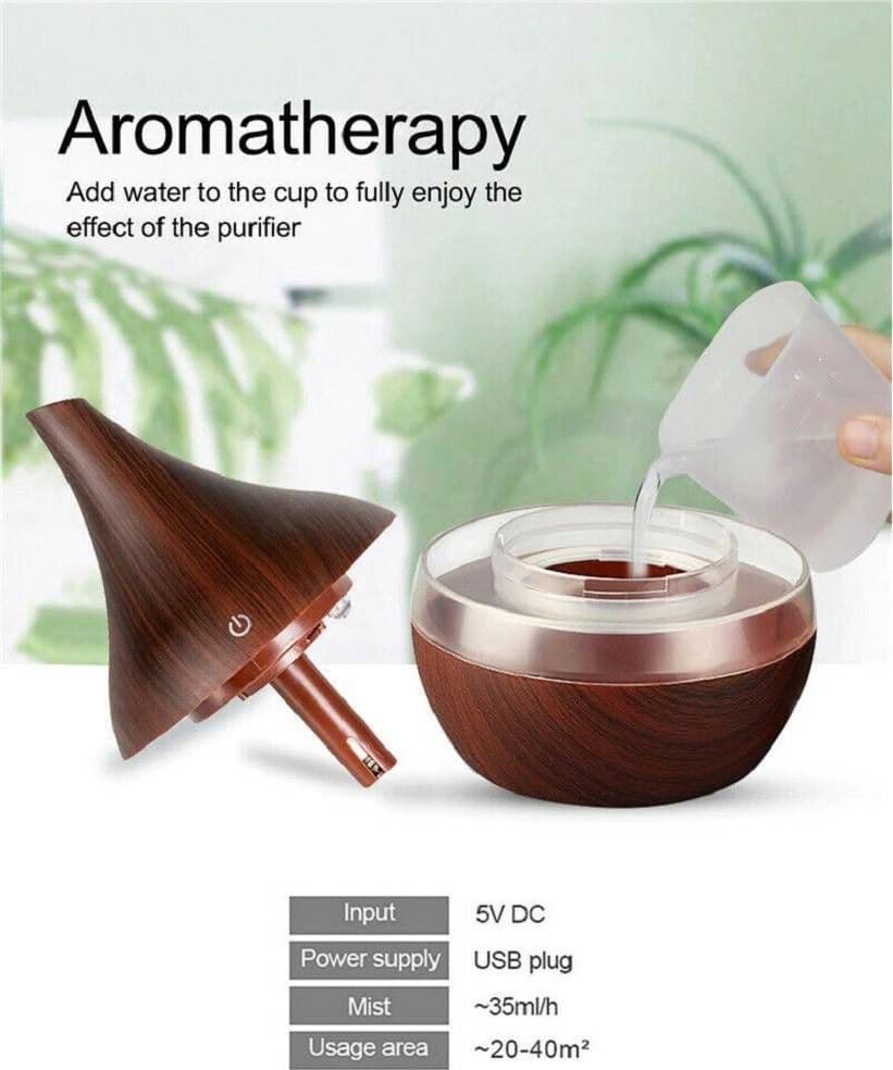 AROMATERAPIA 7 LED UMIDIFICATORE ULTRASUONI USB DEPURATORE DIFFUSORE AROMI YX041 - 5