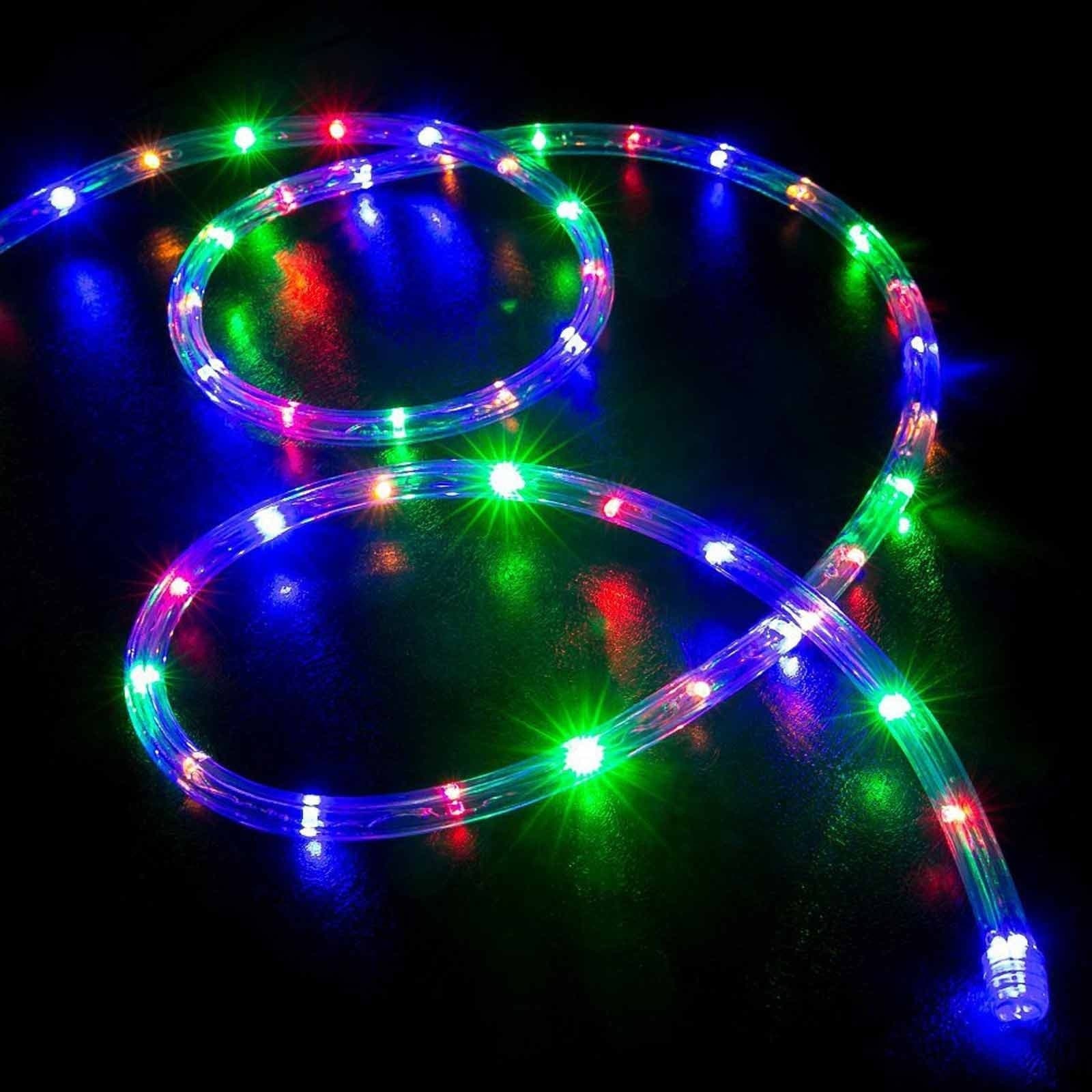 TUBO LUMINOSO NATALIZIO 10 METRI LED MULTICOLOR CONTROLLER 8 FUNZIONI X ESTERNO - 2