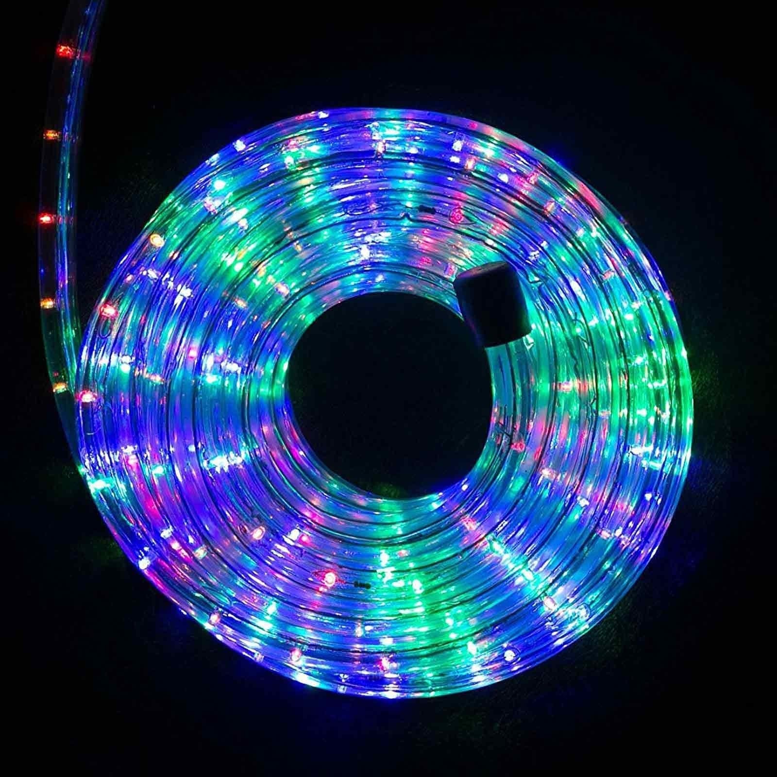 TUBO LUMINOSO NATALIZIO 10 METRI LED MULTICOLOR CONTROLLER 8 FUNZIONI X ESTERNO - 3